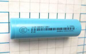  Li-ion 18650 2600ma " EVE ICR 26V 2.55Ah     " (  2700 H 15    3V 17  ) .